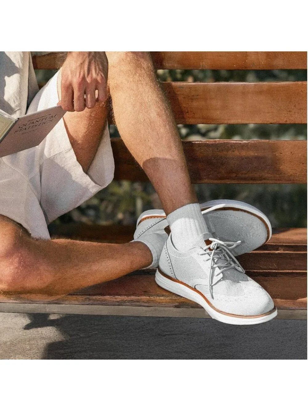 Men's Grey Knit Mesh Dress Sneakers Lace Up Casual Walking Oxford Shoes